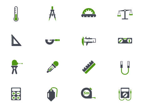 measuring tools icon setのイラスト素材