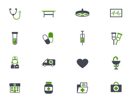 medicine icon setのイラスト素材