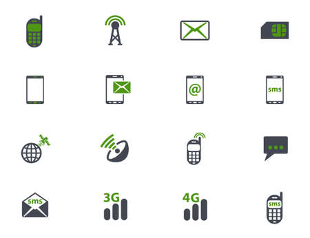 mobile connection icon setのイラスト素材