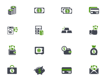 money icon setのイラスト素材