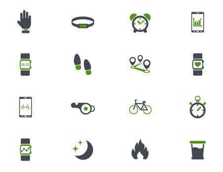 monitoring apps icon setのイラスト素材