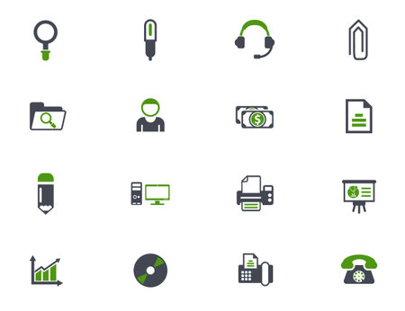 office icon setのイラスト素材