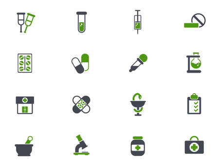 pharmacy icon setのイラスト素材