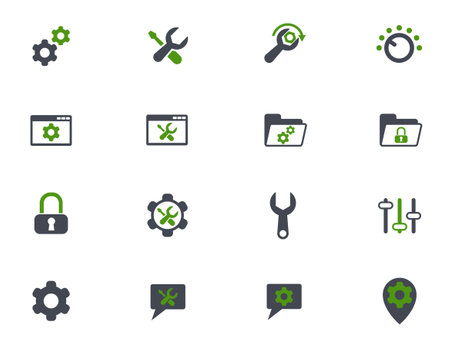 settings icon setのイラスト素材