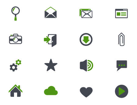 user interface network icon setのイラスト素材
