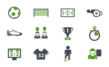 football simple vector iconsのイラスト素材