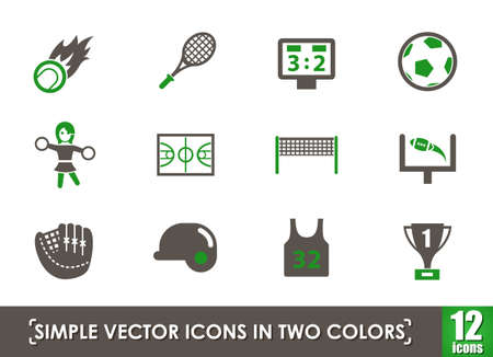 sport simple vector iconsのイラスト素材