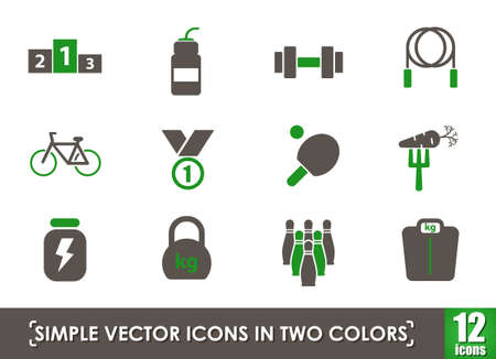 sport simple vector iconsのイラスト素材