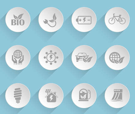 alternative energy web iconsのイラスト素材