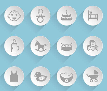 baby web iconsのイラスト素材