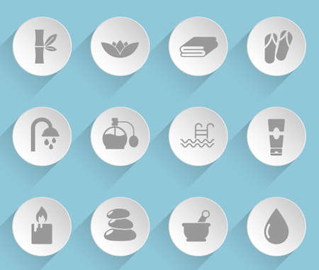 beauty and spa web iconsのイラスト素材