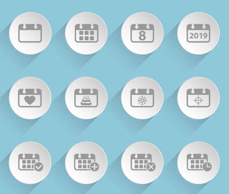 calendar web iconsのイラスト素材