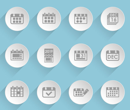calendar web iconsのイラスト素材