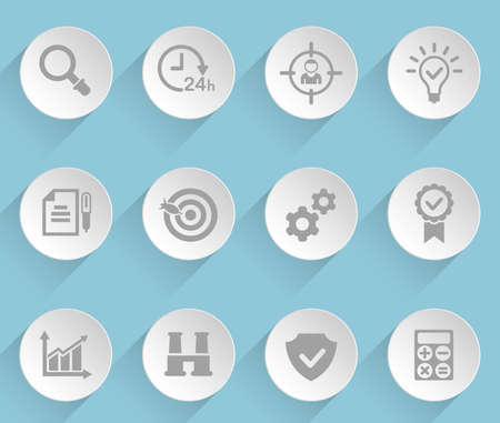 data analytics web iconsのイラスト素材