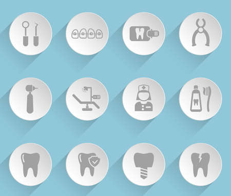 dental web iconsのイラスト素材