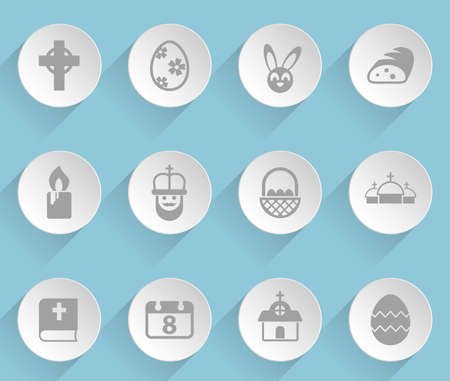 easter web iconsのイラスト素材