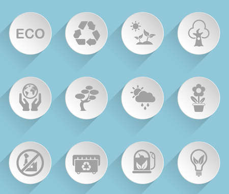 ecology web iconsのイラスト素材