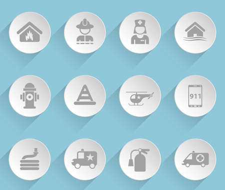 emergency web iconsのイラスト素材