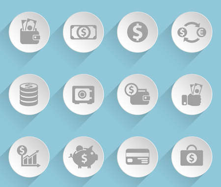 finance web iconsのイラスト素材