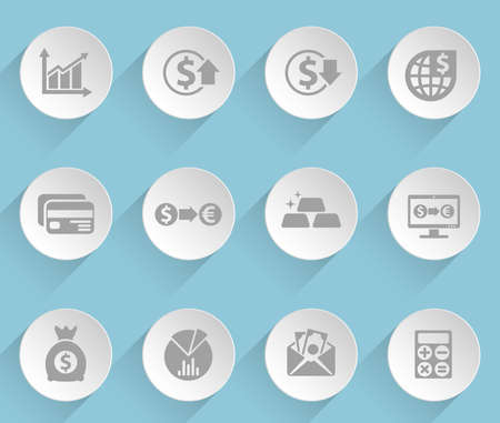 finance web iconsのイラスト素材