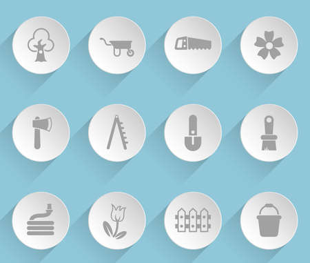 gardening web iconsのイラスト素材