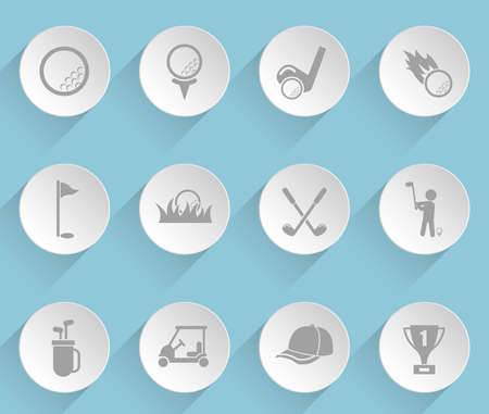 golf web iconsのイラスト素材