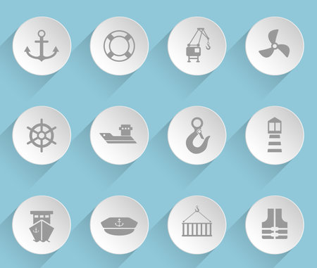 harbor web iconsのイラスト素材