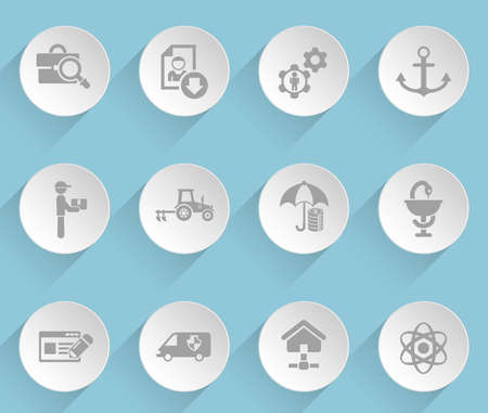 job search web iconsのイラスト素材