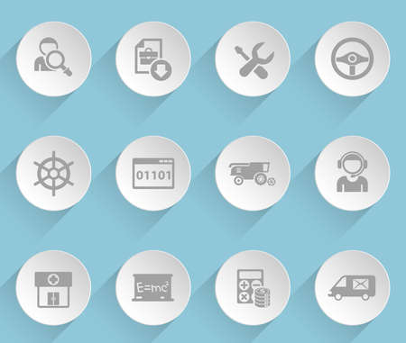 job search web iconsのイラスト素材