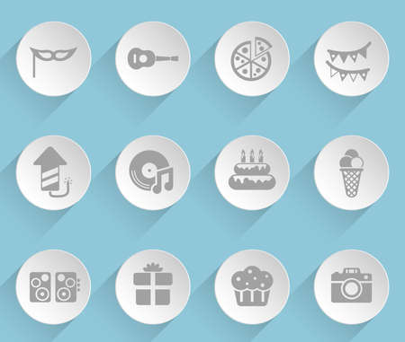 party web iconsのイラスト素材