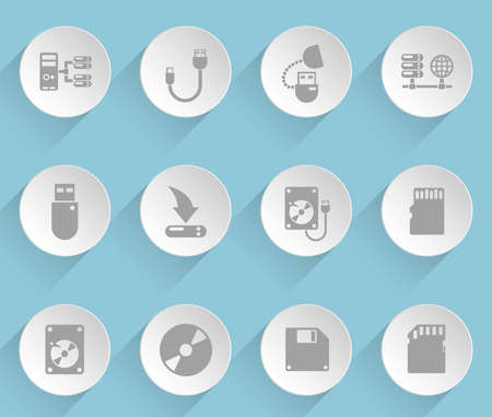 memory drives web iconsのイラスト素材