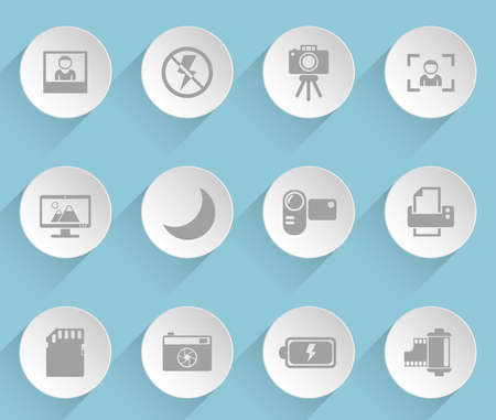 photography web iconsのイラスト素材