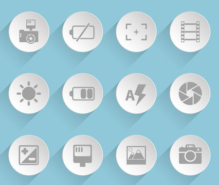 photography web iconsのイラスト素材