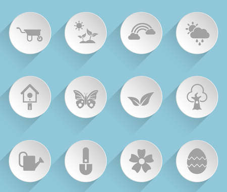 spring web iconsのイラスト素材