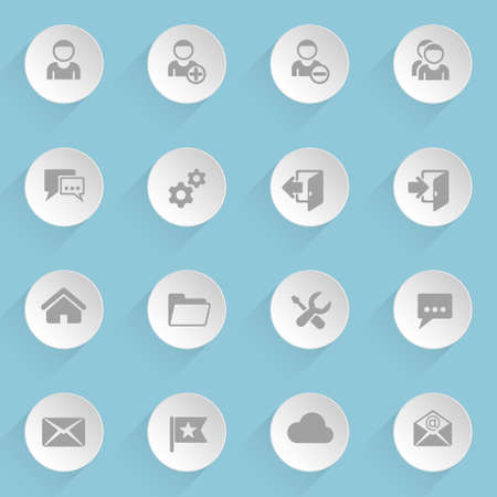 account web iconsのイラスト素材