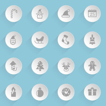 christmass web iconsのイラスト素材