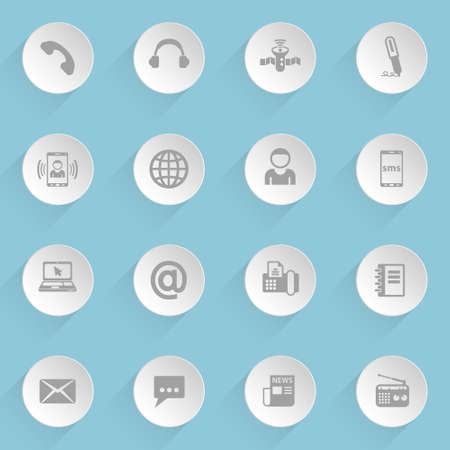 communication web iconsのイラスト素材