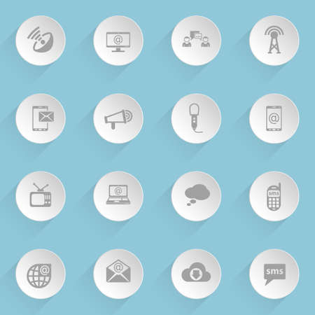 communication web iconsのイラスト素材