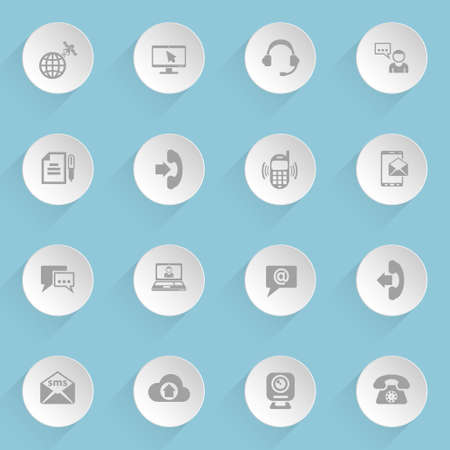 communication web iconsのイラスト素材
