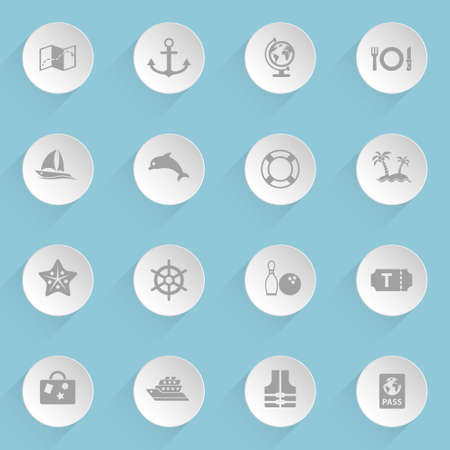 cruise web iconsのイラスト素材