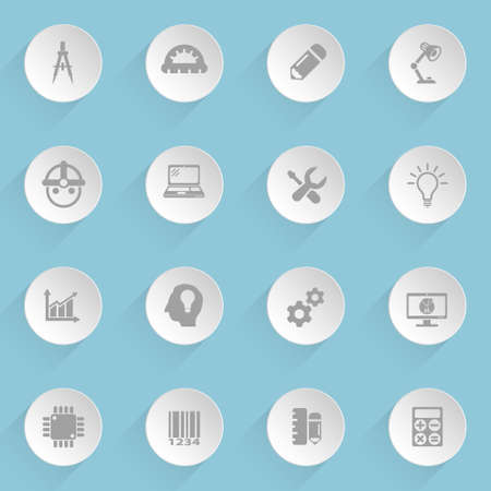 engineering web iconsのイラスト素材