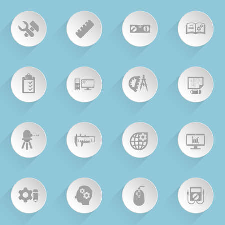 engineering web iconsのイラスト素材