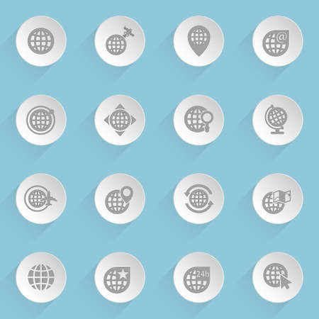 globes web iconsのイラスト素材