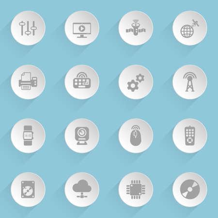 hi tech web iconsのイラスト素材