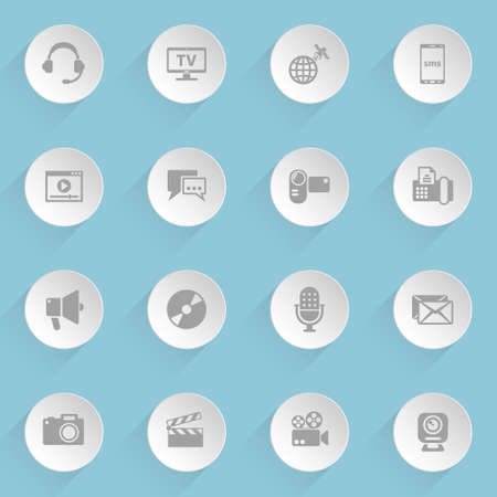 media web iconsのイラスト素材