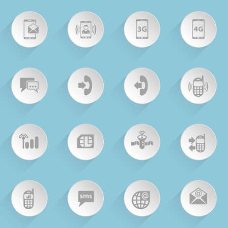 mobile connection web iconsのイラスト素材