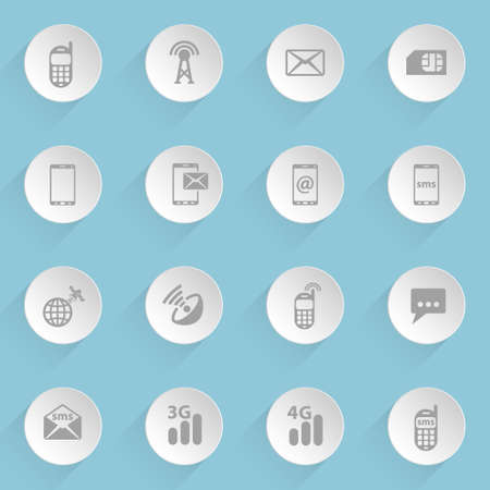 mobile connection web iconsのイラスト素材