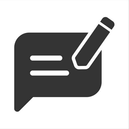 comment speech bubble vector icon isolated signのイラスト素材