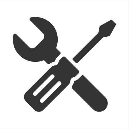 settings vector icon isolated on white backgroundのイラスト素材