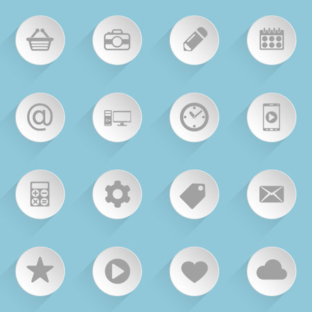social media web iconsのイラスト素材